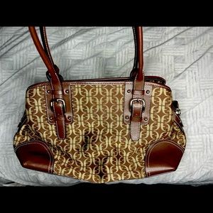 Fossil signature canvas baguette